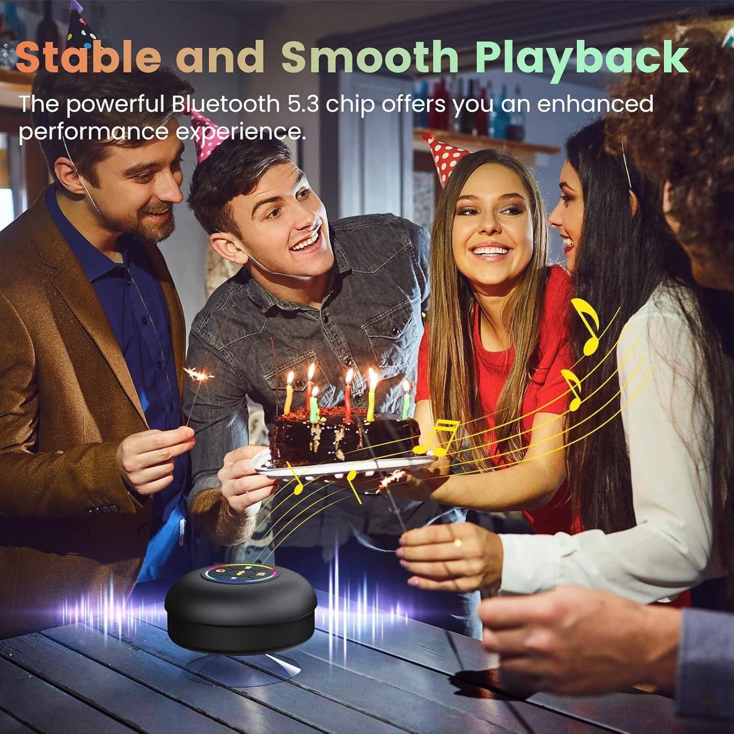 Waterproof Suction Cup Bluetooth Speaker